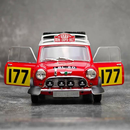 Tiny Mini Cooper Morris 1300 Union Jack 1:18 Diecast Model Car - collector edition scale model