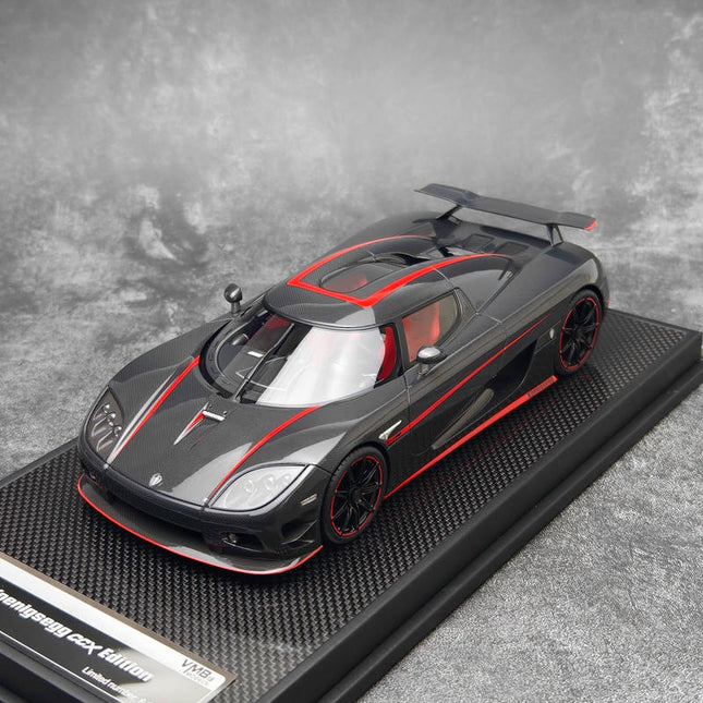 VBM Koenigsegg CCX Silver 1:18 Resin Model Car - studio product photo of the scale model