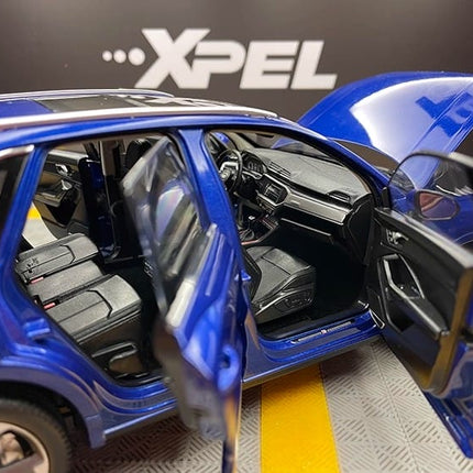 YX Car Model Audi Q3 2019 Blue Openable 1:18 Diecast Model Car - detailed model car replica