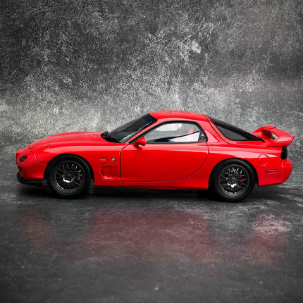 Polar Master Mazda RX-7 Spirit R Red 1:18 Diecast Model Car - collectible scale model car