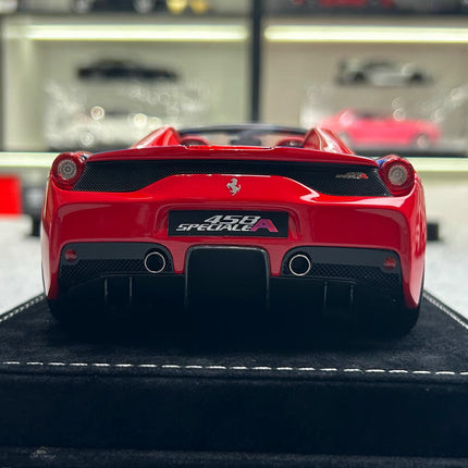 HH Model Ferrari 458 Speciale Aperta Metallic Red 1:18 Resin Model Car - detailed die-cast style model