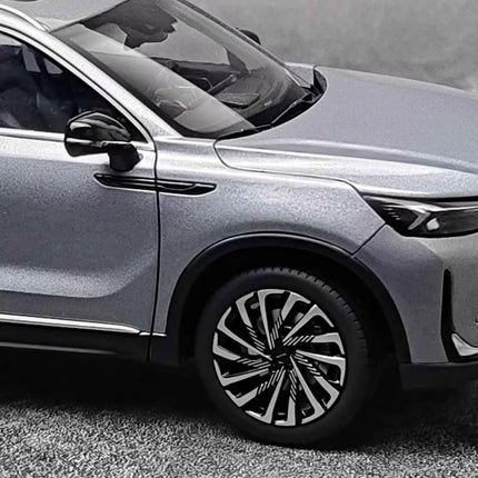 YX Car Model Beijing X7 Gray 1:18 Diecast Model Car - premium collector scale model