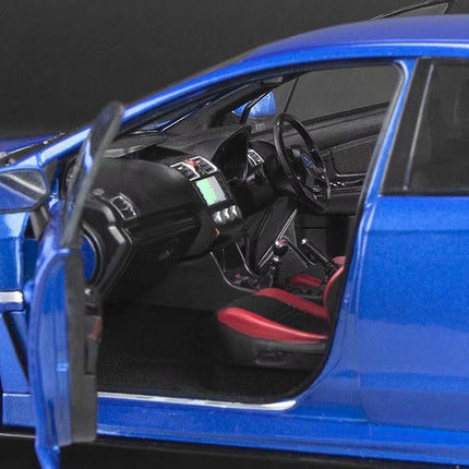 Sun Star Subaru WRX STI 2018 Blue 5555 1:18 Diecast Model Car - collector display piece