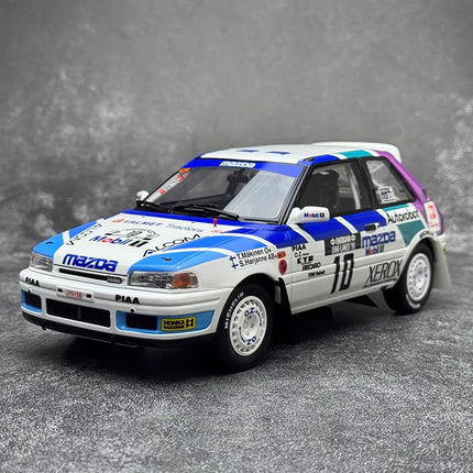 Otto Mazda 323 GTX Group A #10 1991 White 1:18 Resin Model Car - detailed collector display model