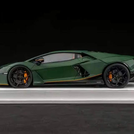 Perfected Form Mechanics Lamborghini Revuelto Green 1:18 Resin Model Car - studio product photo of the scale model