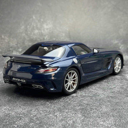 Minichamps Mercedes-Benz SLS AMG Roadster Metallic Blue 1:18 Diecast Model Car - detailed die-cast style model