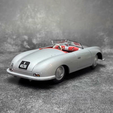 AutoArt Porsche 356 No.1 1948 Silver 1:18 Diecast Model Car - premium collector scale model