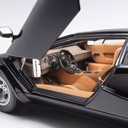 Kyosho Lamborghini Countach LP400 S Black 1:18 Diecast Model Car - hand-finished display model