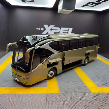 Original Factory Xiamen King Long XML6129 Coach Bus Navigator 1:42 Diecast Model Bus - fine detailed model replica