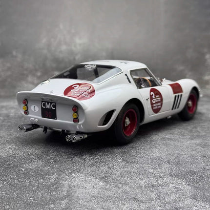 CMC Ferrari 250 GTO 30th Anniversary Signature Edition White M-288 1:18 Diecast Model Car - premium collector scale model