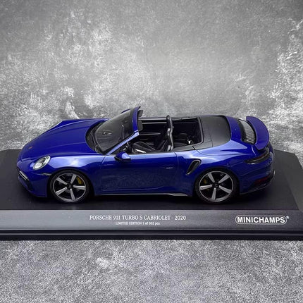 Minichamps Porsche 911 (992) Turbo S Cabriolet 2020 1:18 Diecast Model Car - collector edition scale model