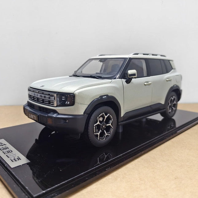YX Car Model Jetour Shanhai T1 Sand Gold 1:18 Diecast Model Car - detailed collector display model