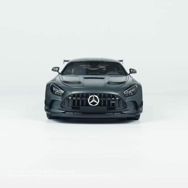 Minichamps Mercedes-AMG GT Black Series Black 1:18 Diecast Model Car - studio product photo of the scale model