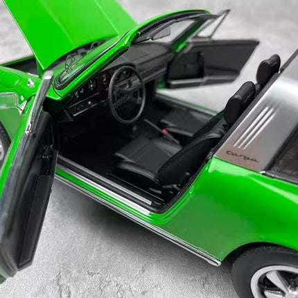 Schuco Porsche 911 S Coupe Green 1:18 Diecast Model Car - premium collector scale model