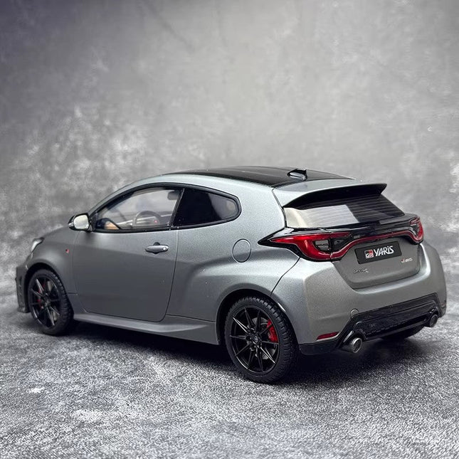 Otto Yaris GR Precious Metal 2024 Limited Grey 1:18 Resin Model Car - studio product photo of the scale model