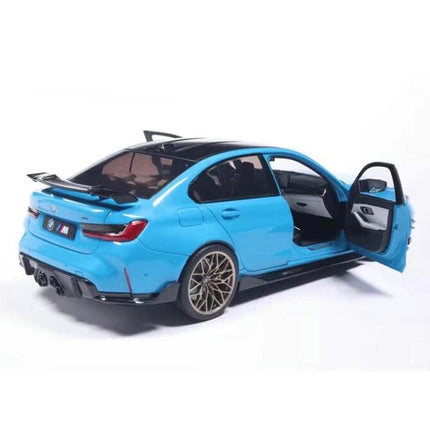 Solido BMW M3 Performance Parts 2024 Daytona Beach Blue 1:18 Diecast Model Car - detailed die-cast style model