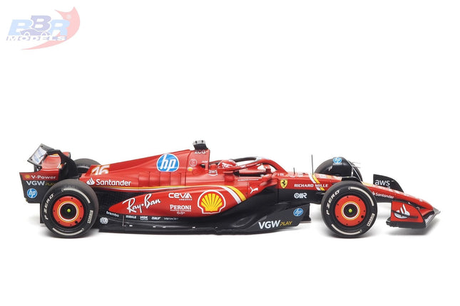 BBR Red Fully Enclosed 1:18 Diecast Model Car - studio product photo of the scale model