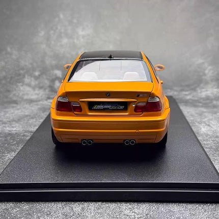 Solido BMW E46 M3 Coupe Works Orange 2000 1:18 Diecast Model Car - scale model for display