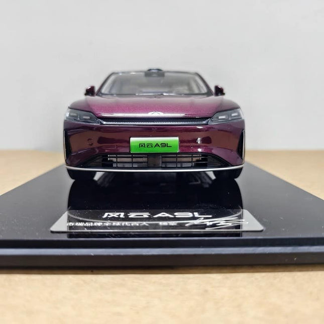 Original Factory Model Chery Fengyun A9L Red 1:18 Diecast Model Car - studio product photo of the scale model