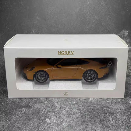 Norev 2021 Porsche 911 GT3 Yellow 1:18 Diecast Model Car - premium collector scale model