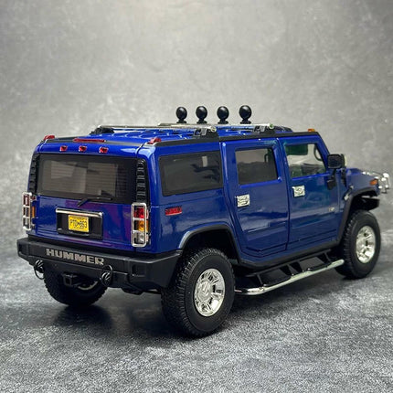 Highway 61 Hummer H2 Blue 1:18 Diecast Model Car - fine detailed model replica