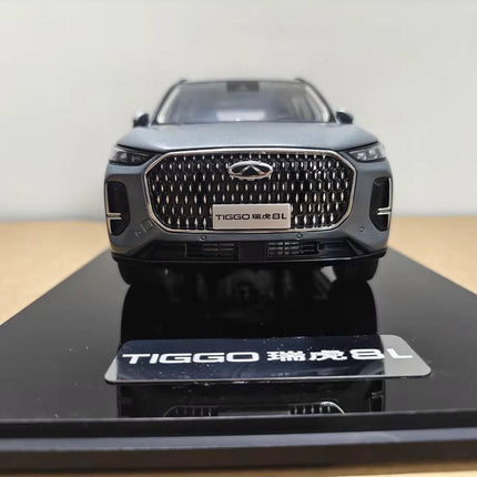 YX Car Model Chery Tiggo 8L SUV Grey 1:18 Diecast Model Car - fine detailed model replica