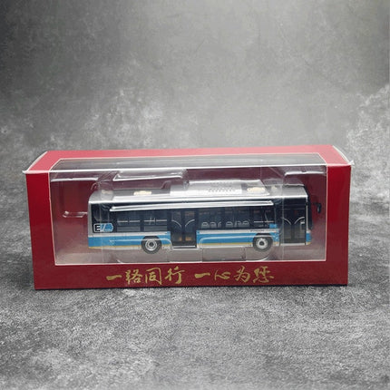 YX Car Model Original Beijing Bus Route 496 1:64 Diecast Model Bus - collector edition scale model
