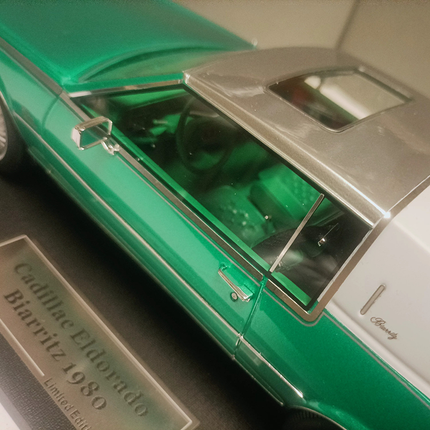 AMC Cadillac Eldorado Biarritz 1980 Silver Metallic 1:18 Diecast Model Car - detailed die-cast style model