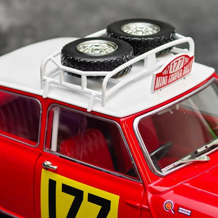 Tiny Mini Cooper Morris 1300 Union Jack 1:18 Diecast Model Car - scale model collectible piece