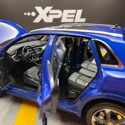 YX Car Model Audi Q3 2019 Blue Openable 1:18 Diecast Model Car - collector display piece