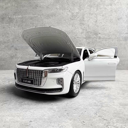 Hongqi H9 Luxury Sedan White 1:18 Diecast Model Car - fine detailed model replica