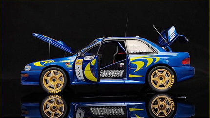 AutoArt Subaru WRC Rally Blue #3 1:18 Diecast Model Car - collector-grade scale model