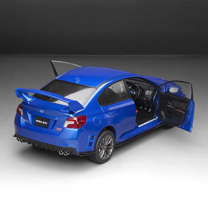 Sun Star Subaru WRX STI 2018 Blue 5555 1:18 Diecast Model Car - showroom-quality model replica
