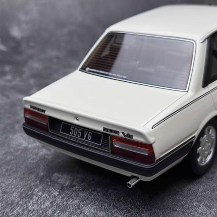 Otto Peugeot 505 V6 Blanc Meije 1989 White 1:18 Resin Model Car - showroom-quality model replica