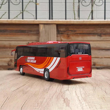 OEM Higer V12 Bus Red 1:42 Diecast Model Bus - fine detailed model replica