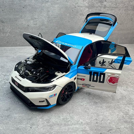 Motorhelix MH Honda Civic Type R FL5 Blue 1:18 Diecast Model Car - detailed die-cast style model