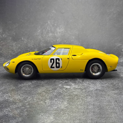 CMC Ferrari 250 LM #26 Classic Racing Yellow 1:18 Diecast Model Car - detailed die-cast style model