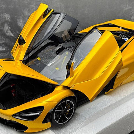 AutoArt McLaren 720S Yellow 1:18 Diecast Model Car - collector edition scale model