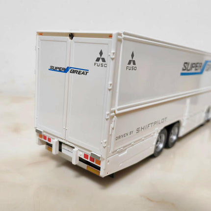 Original Manufacturer Mitsubishi Fuso Supergreat Truck Openable Door 1:43 Diecast Model Truck - hand-finished display model