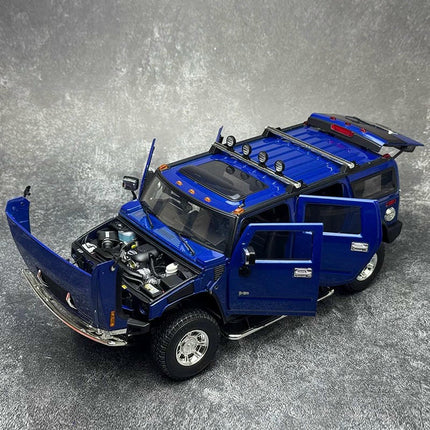 Highway 61 Hummer H2 Blue 1:18 Diecast Model Car - collector edition scale model