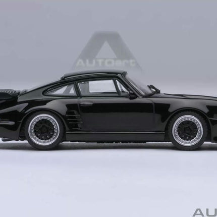 AutoArt Porsche 911 (930) Turbo Blackbird Wangan Midnight Edition 1:64 Diecast Model Car - fine detailed model replica