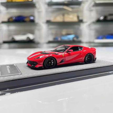 HH Model Ferrari 812 Competizione Standard Red 1:64 Resin Model Car - collectible scale model car