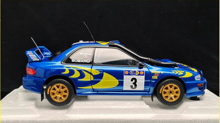 AutoArt Subaru WRC Rally Blue #3 1:18 Diecast Model Car - hand-finished display model