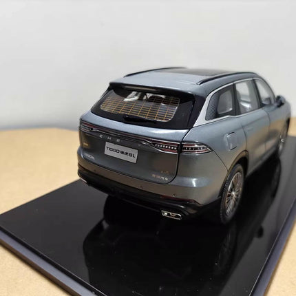YX Car Model Chery Tiggo 8L SUV Grey 1:18 Diecast Model Car - scale model for display