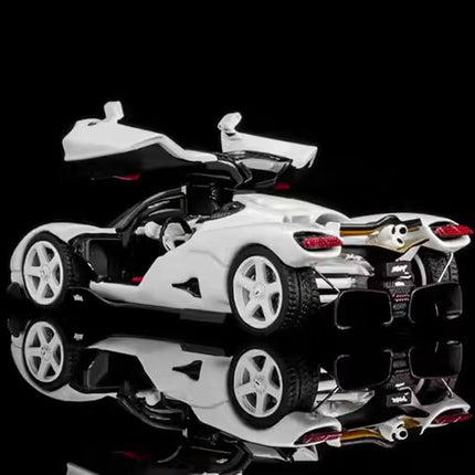 Motorhelix Nilu27 White 1:64 Diecast Model Car - detailed model car replica