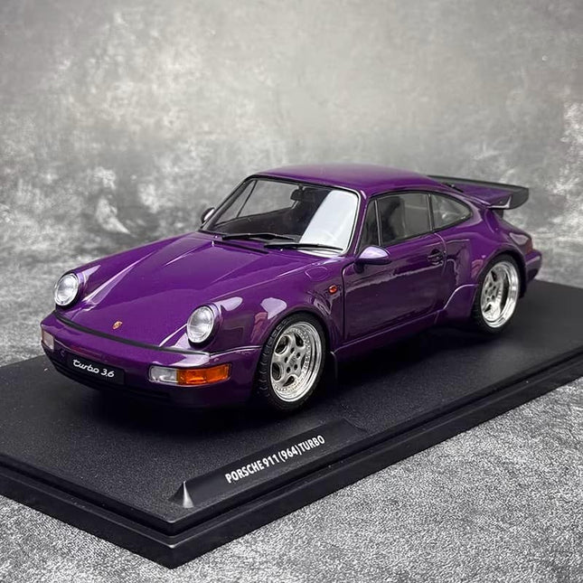 Solido Porsche 911 (964) Turbo 1990 1:18 Diecast Model Car - detailed collector display model