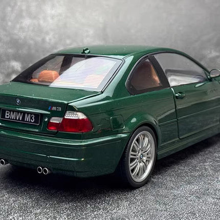 Solido BMW M3 E46 Coupe 2000 Green 1:18 Diecast Model Car - scale model collectible piece