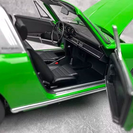 Schuco Porsche 911 S Coupe Green 1:18 Diecast Model Car - scale model for display
