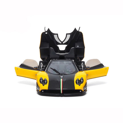 Almost Real Pagani Zonda Cinque Convertible Yellow 1:18 Diecast Model Car - premium collector scale model