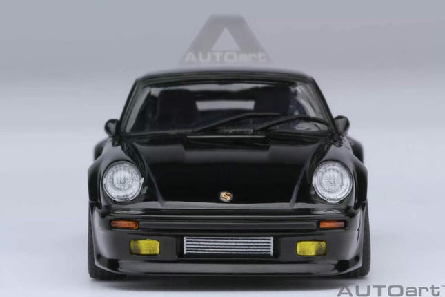 AutoArt Porsche 911 (930) Turbo Blackbird Wangan Midnight Edition 1:64 Diecast Model Car - studio product photo of the scale 